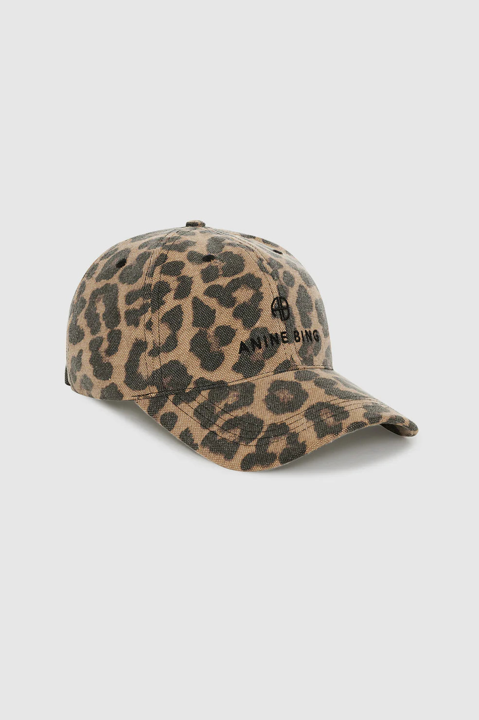 Jeremy Baseball Cap - Black And Brown Leopard
