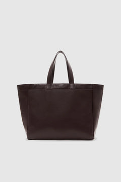 Large Rio Tote - Dark Brown Recycled Leather
