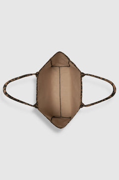 Leo Canvas Tote - Black And Brown Leopard