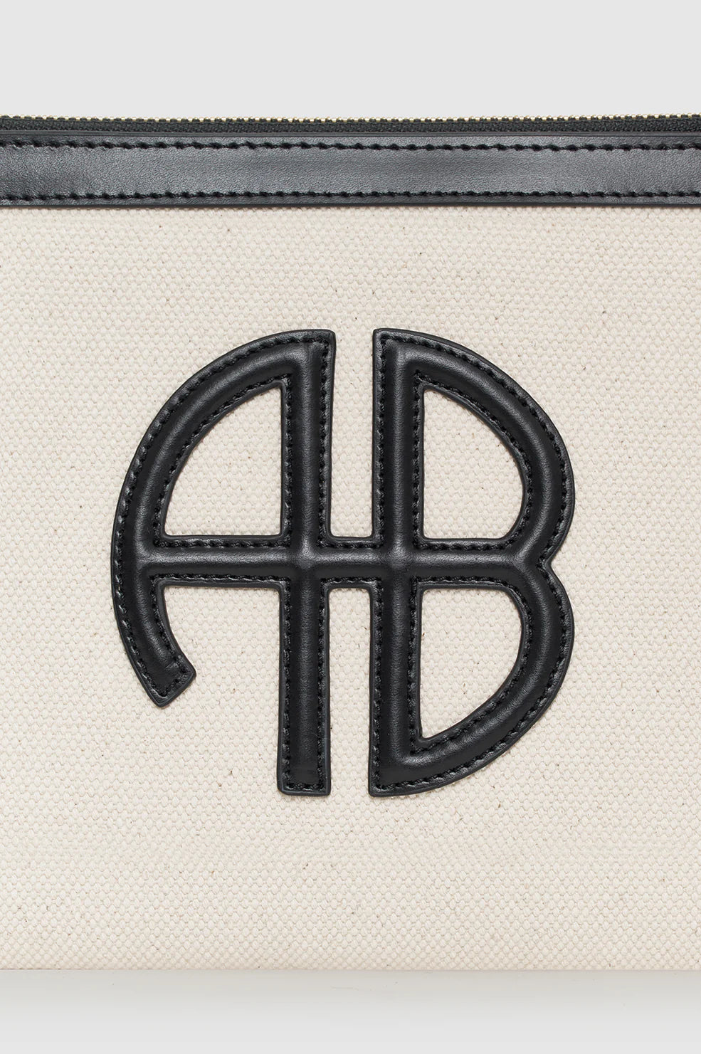 Lili Pouch - Natural Canvas With Black