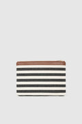 Lili Pouch - Black And Natural Stripe