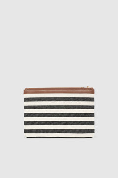 Lili Pouch - Black And Natural Stripe