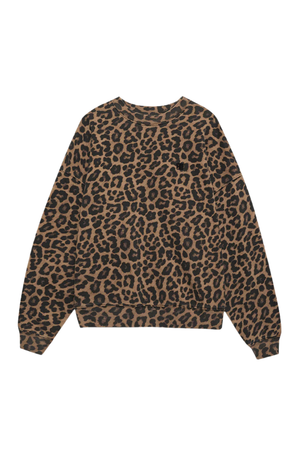 Miles Sweatshirt - Black And Brown Leopard