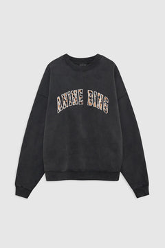 Miles Sweatshirt Anine Bing Leopard - Washed Black