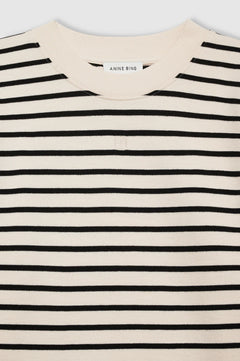 Mona Dress - Black Stripe French Terry