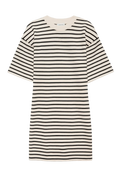 Mona Dress - Black Stripe French Terry