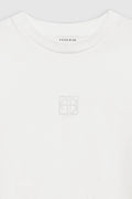 Myers Cropped Tee Framed Monogram - Ivory