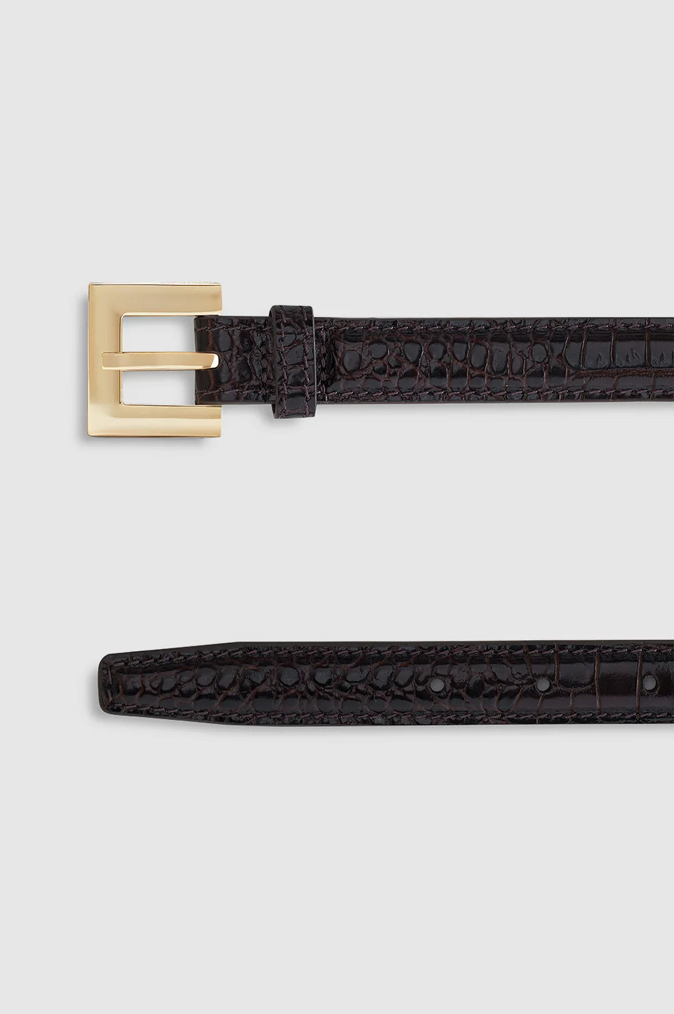 Nicola Belt - Dark Brown Embossed