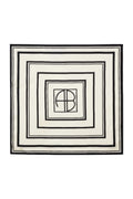 York Scarf - Ivory And Black Monogram