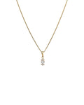 White Pendant Necklace - Gold