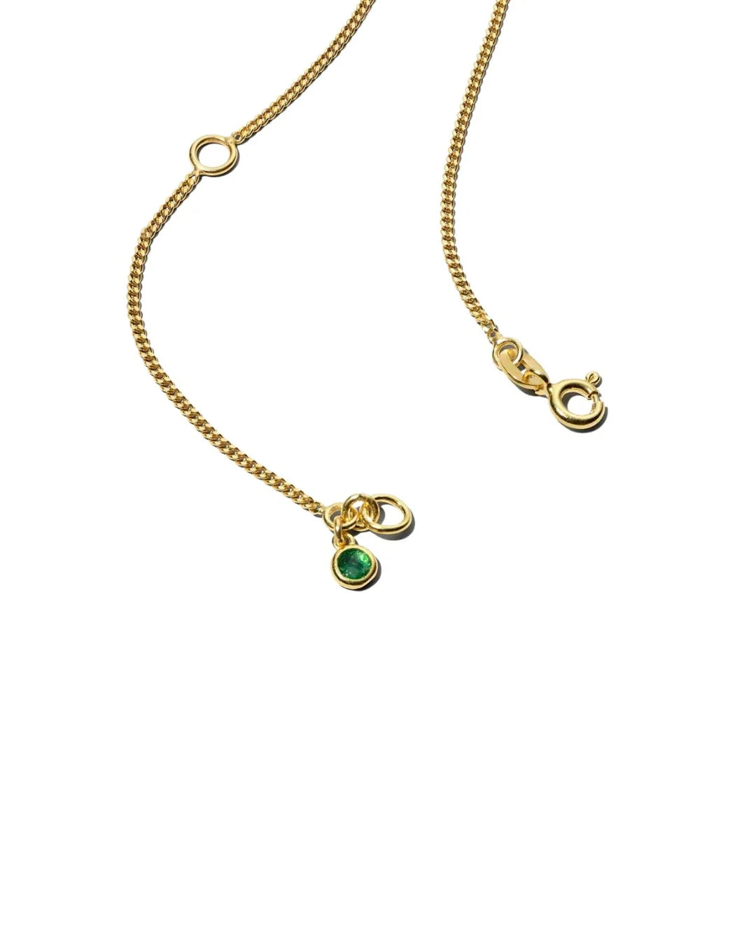 White Pendant Necklace - Gold