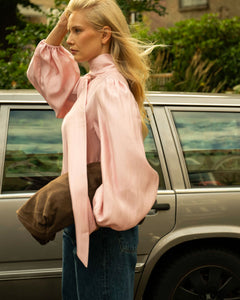 Jofrid Bow Blouse - Pink