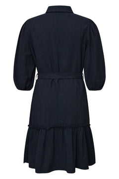 Linen Dress - Navy