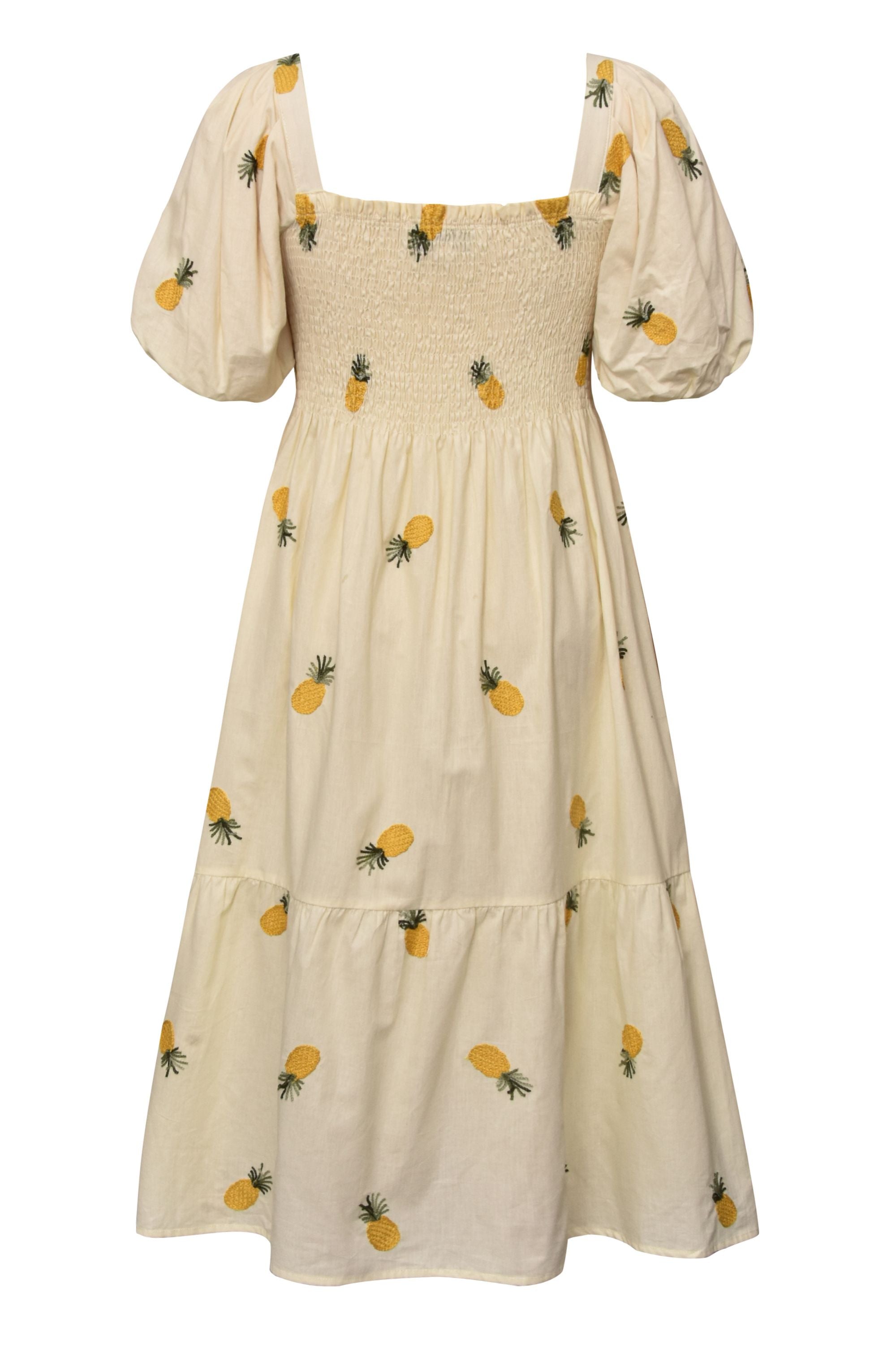 A-View - Cheri Fruit Dress AV8034 - 200 - White/Yellow