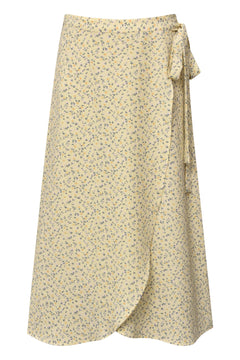 Peony Wrap Skirt - Light Yellow