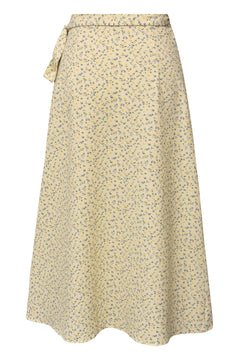 Peony Wrap Skirt - Light Yellow