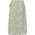 Peony Wrap Skirt - White/Green