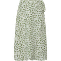 Peony Wrap Skirt - White/Green