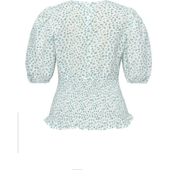 Dalena Blouse - White/Green
