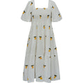 Cheri Fruit Dress - White/Yellow