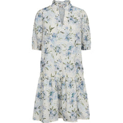 Grete S/S Dress - White/Blue