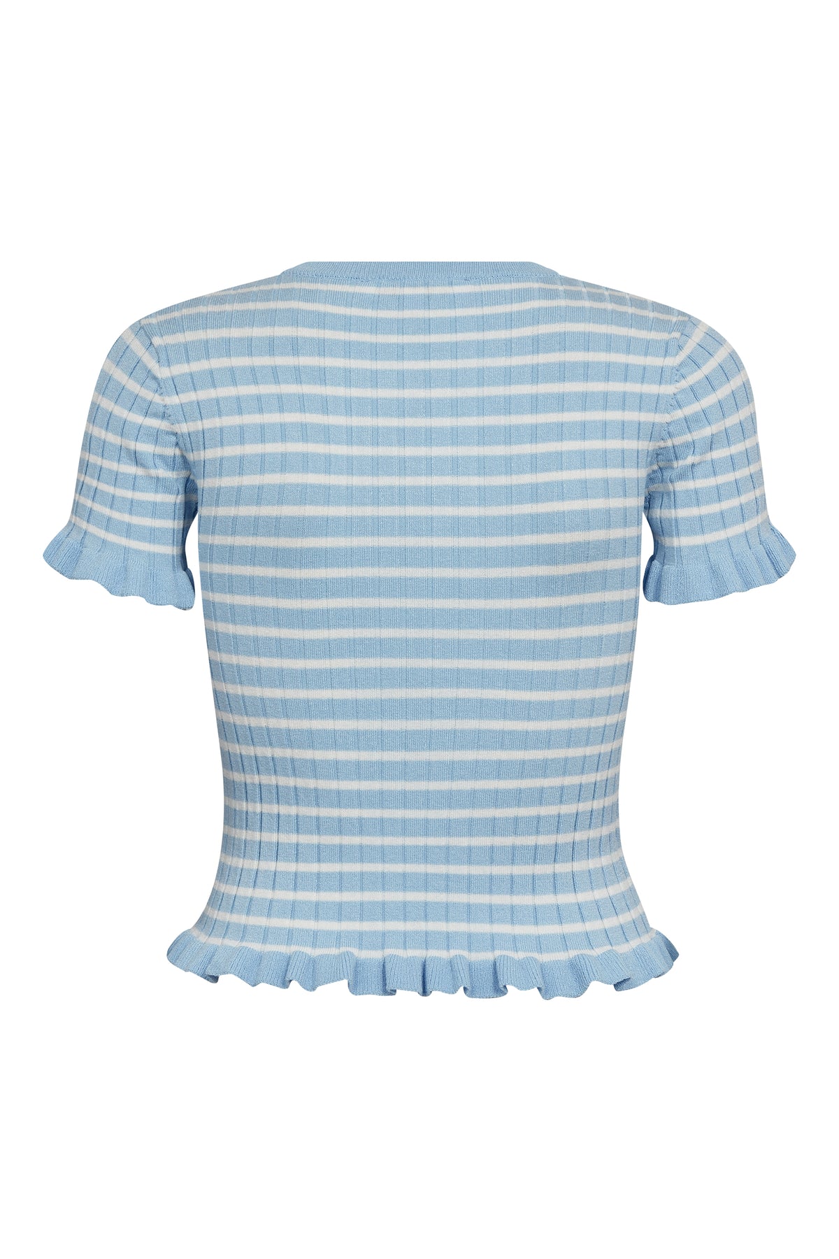 Fabi Knit Top - Light Blue/White Stripe