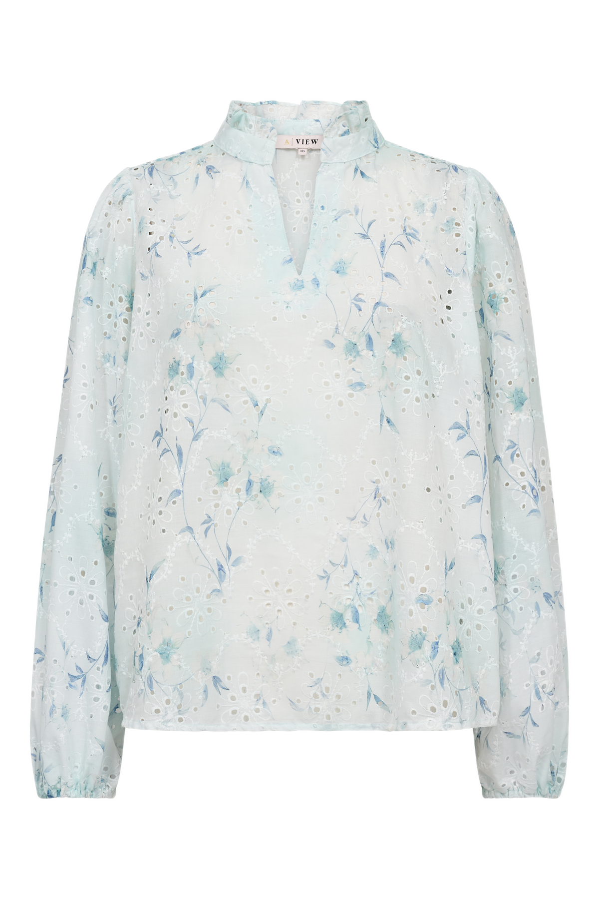 Grete Blouse - Blue/White