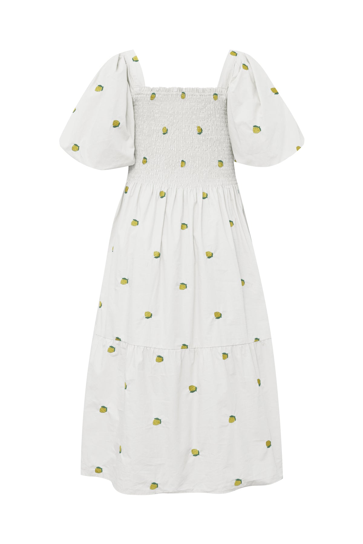 Cheri Fruit Dress - White/Yellow