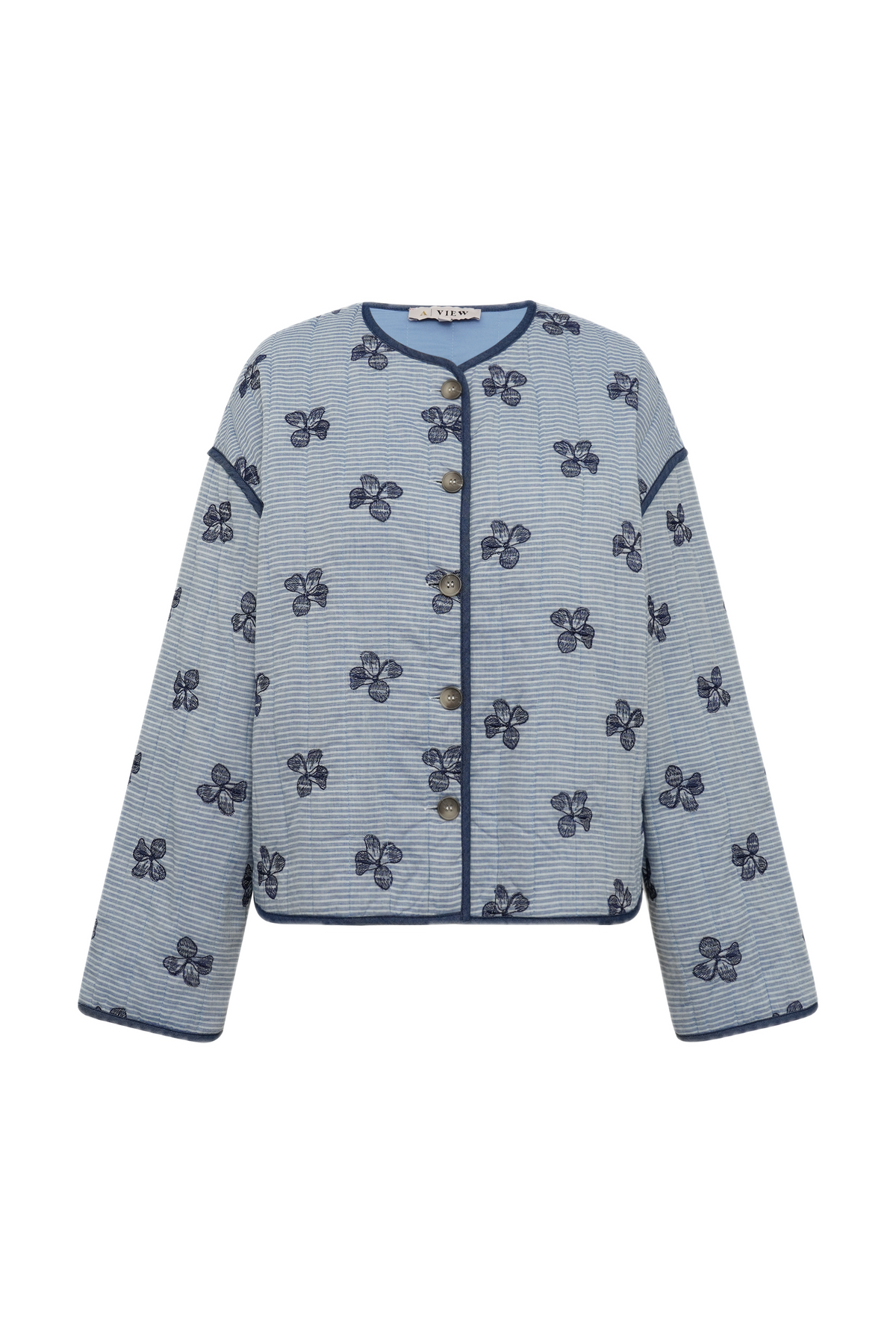 Fina Jacket - Blue/Off White