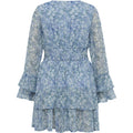 Florella Short Dress - Blue/Off White