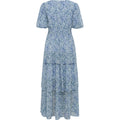 Florella Sleeve Dress - Blue/Off White