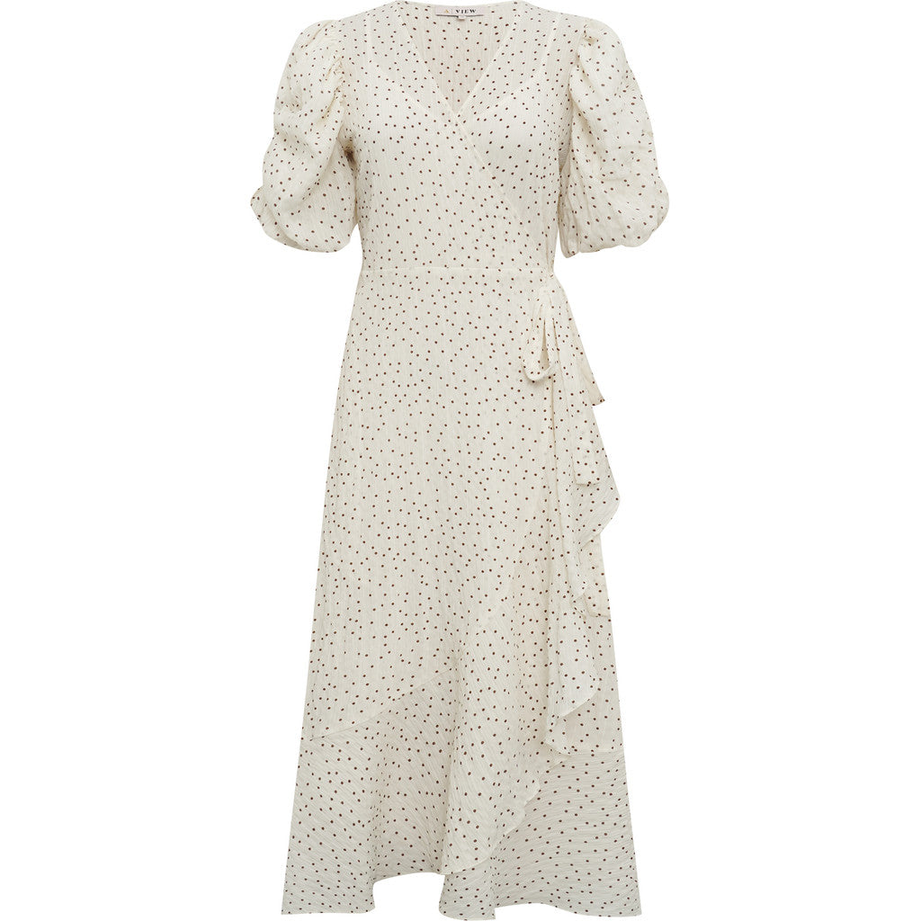 Sinda Dot Dress - Cream/Brown
