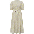 Kate V-Neck Long Dress - Lilac/Yellow