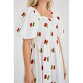 Cheri Fruit Dress - White/Red
