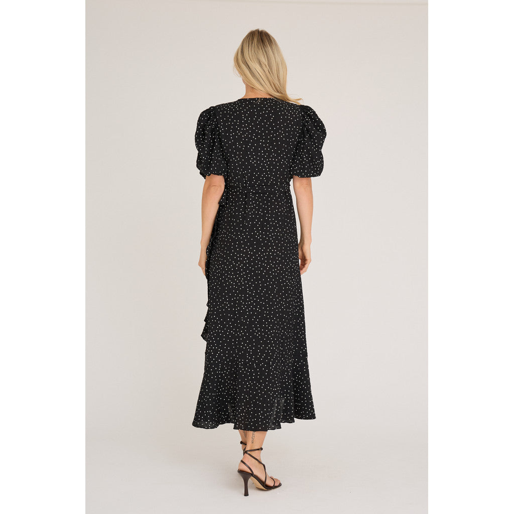 Sinda Dot Dress - Black/White