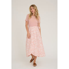 Peony Wrap Skirt - Rose/Pink