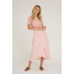 Peony Wrap Skirt - Rose/Pink