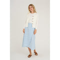 Peony Wrap Skirt - Blue/White