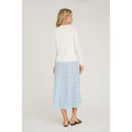 Peony Wrap Skirt - Blue/White