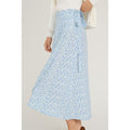 Peony Wrap Skirt - Blue/White