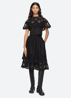 Drea Embroidery Top - Black