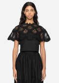 Drea Embroidery Top - Black