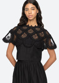 Drea Embroidery Top - Black