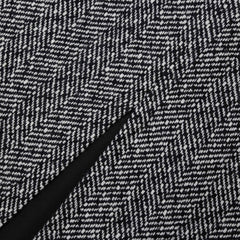 Herringbone Midi Skirt - Black