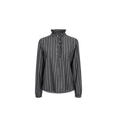 Biles Stripe Blouse - Salute Navy