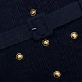 Viscose Knit Midi Dress - Navy