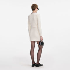 Textured Knit Cardigan - Cream