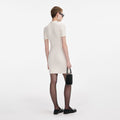 Textured Knit Mini Dress - Cream