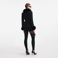 Tailored Boucle Fur Jacket - Black