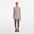 Boucle Sleeveless Mini Dress - Pink